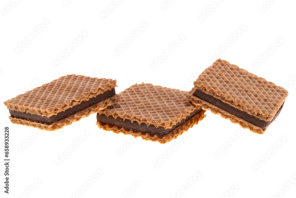 chocolate wafers with nuts isolated chocolate wafers with nuts isolated