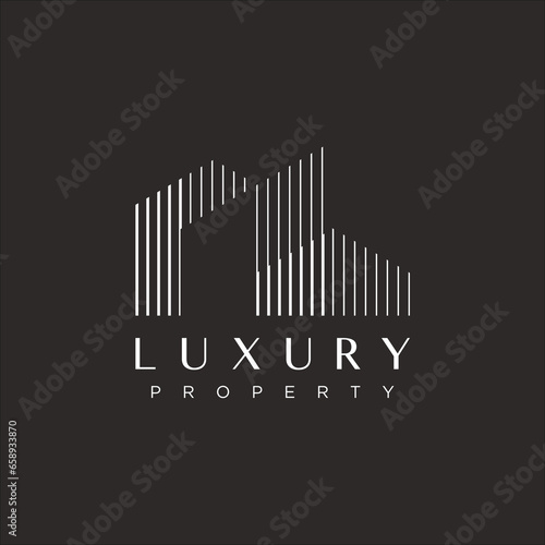 luxury property real estate logo vector