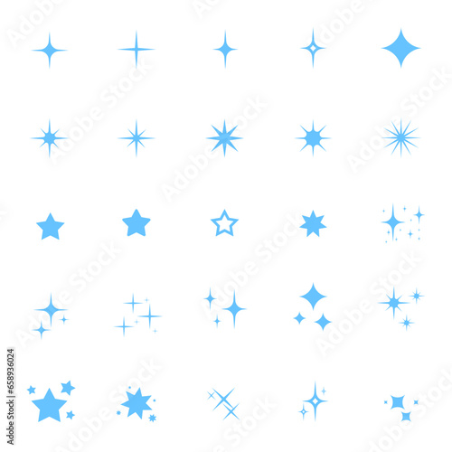 star icon pack. star symbol pack. isolated background. cute and minimalist.