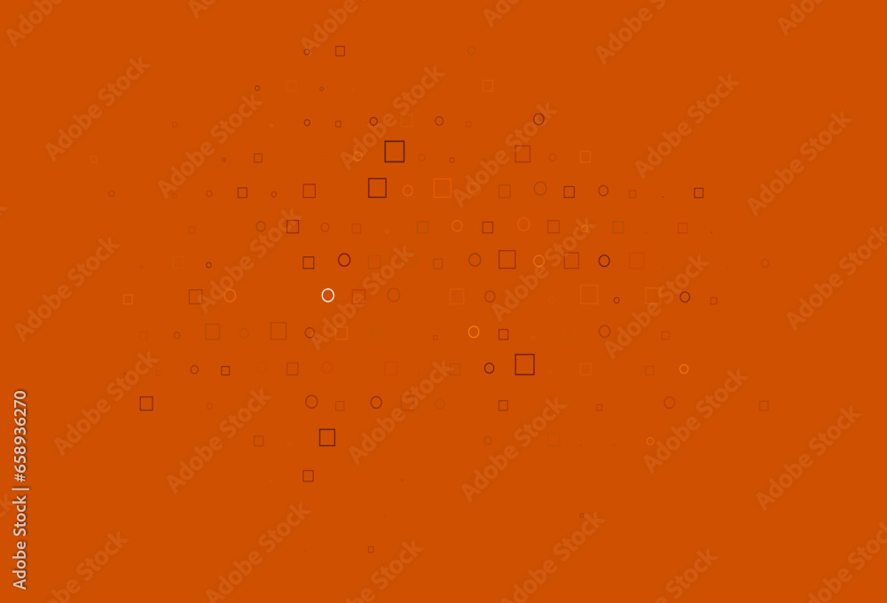 Light Orange vector layout with circle spots, cubes. Light Orange vector layout with circle spots, cubes.