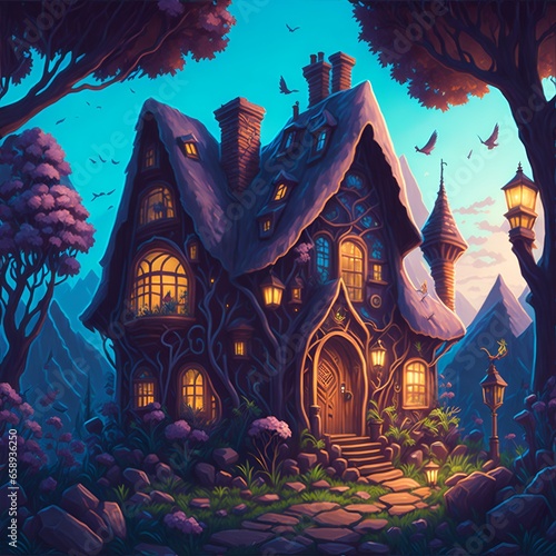 Magical cartoon house © Kheder