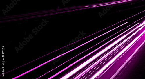 violet car lights at night. long exposure © Krzysztof Bubel