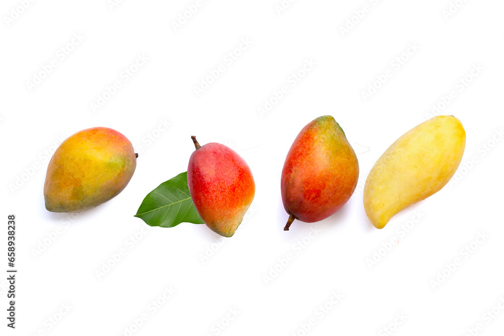 Tropical fruit, Mango with on white background. Tropical fruit, Mango with on white background.