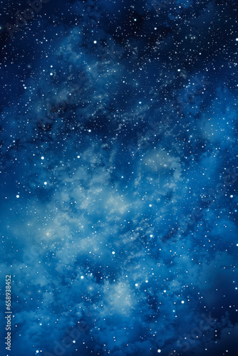 Glittering galaxies in expansive starlit skies background with empty space for text 
