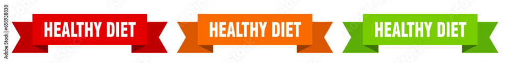 healthy diet ribbon. healthy diet isolated paper sign. banner healthy diet ribbon. healthy diet isolated paper sign. banner