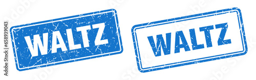 waltz stamp set. waltz square grunge sign