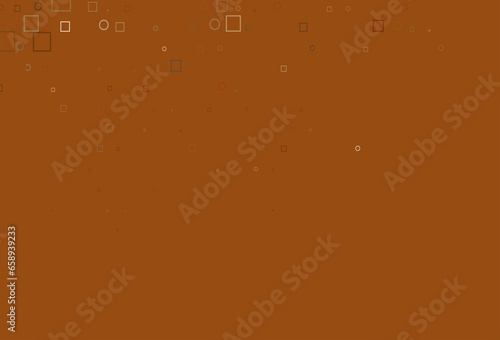 Light Orange vector background with circles, rectangles.