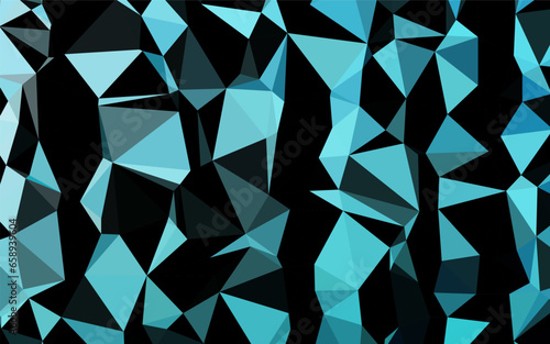 Light BLUE vector polygonal pattern. Shining illustration, which consist of triangles. Textured pattern for background.