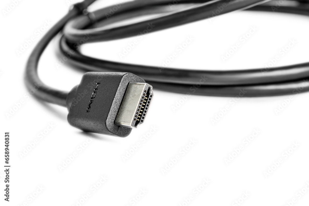 HDMI cable closeup HDMI cable closeup