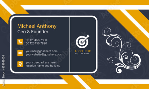 Modern  business card design template.