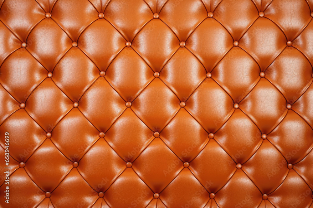 Upholstered leather furniture in the classic style of rhombus with button. Generative AI Upholstered leather furniture in the classic style of rhombus with button. Generative AI