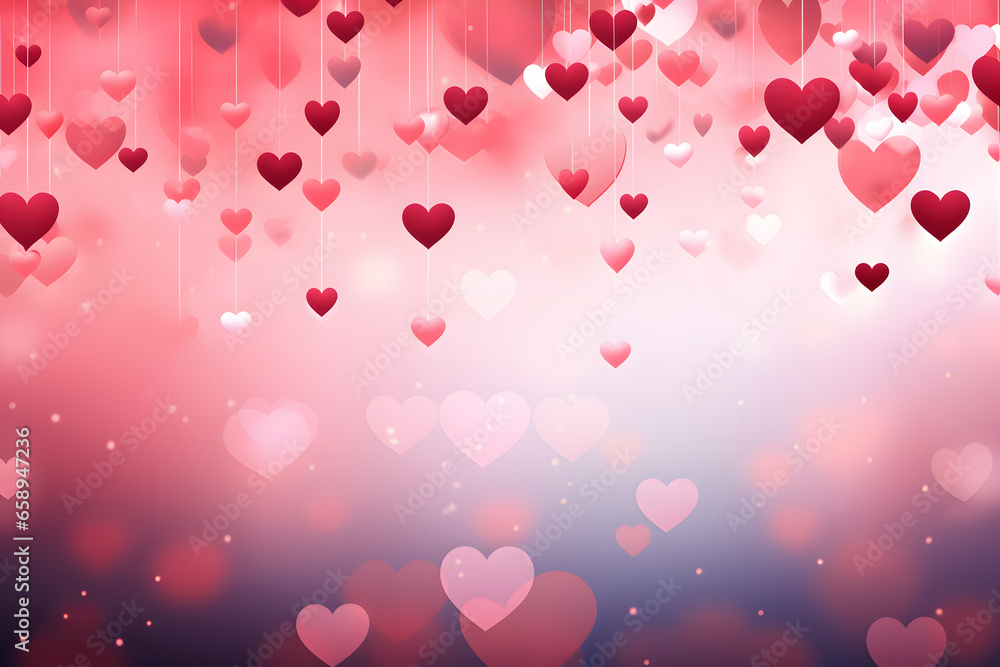 Valentine's day background with hearts. Vector Illustration. ia generated Valentine's day background with hearts. Vector Illustration. ia generated