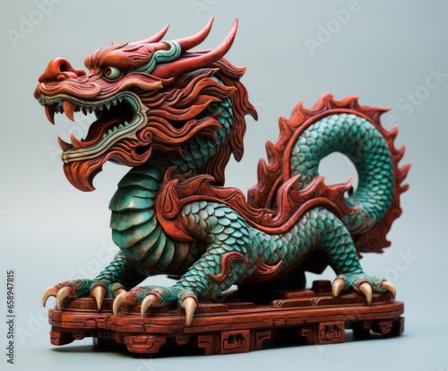 Chinese dragon statue decoration