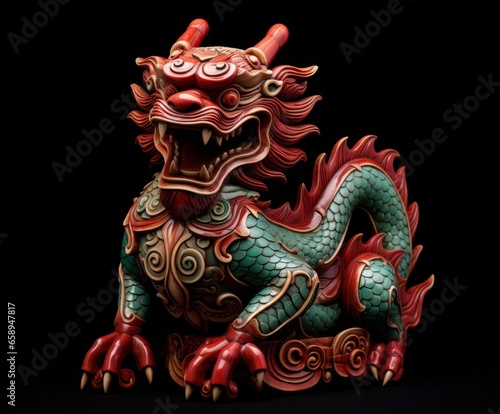 Chinese dragon statue decoration