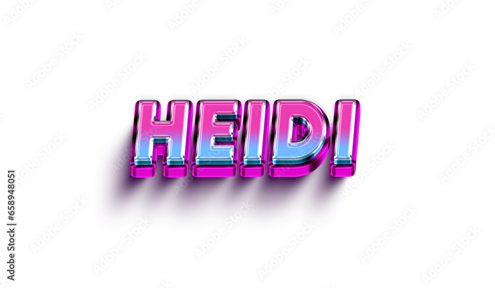 Fototapeta premium Heidi Colorful 3d Abstract Text name