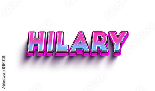 Hilary Colorful 3d Abstract Text name