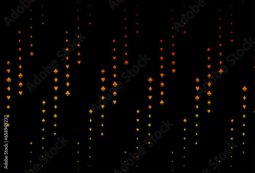 Dark Orange vector layout with elements of cards.
