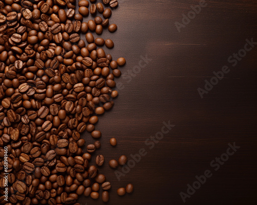 Roasted Coffee Beans Close Up - Generated by Generative AI