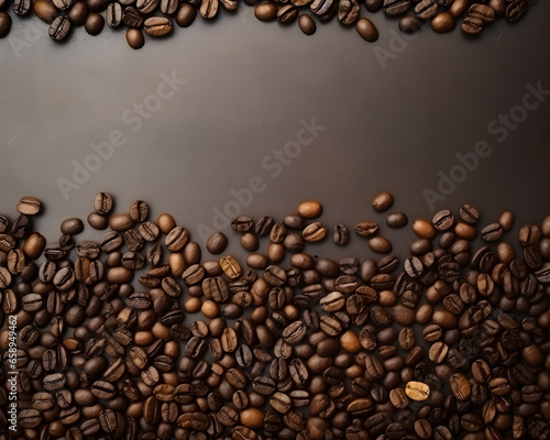 Roasted Coffee Beans Close Up - Generated by Generative AI