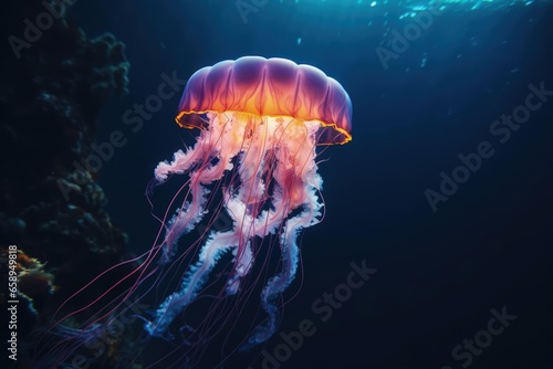 jellyfish under the ocean © Fred