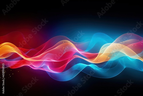 Colorful voice waves visualization