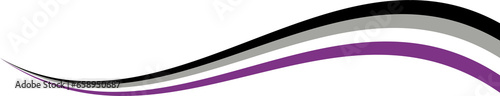 Black, gray, white and purple colored background, as the colors of the asexual flag. LGBTQI concept. Flat design illustration. photo