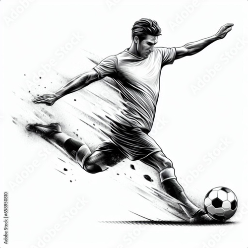 Football player running with the ball