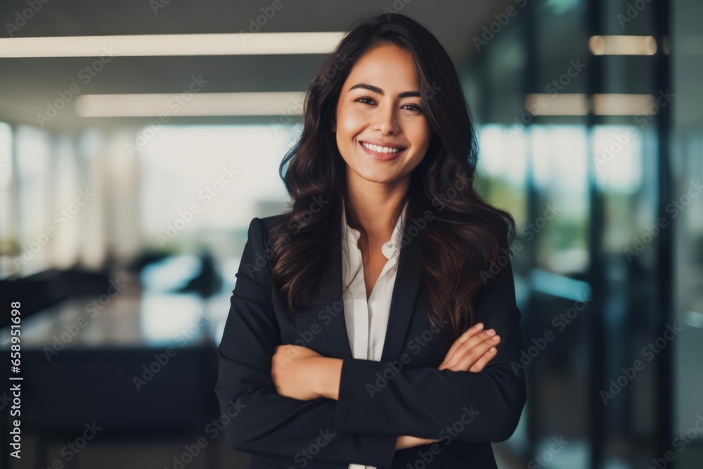 Portrait Indian female CEO smiling at the camera Portrait Indian female CEO smiling at the camera