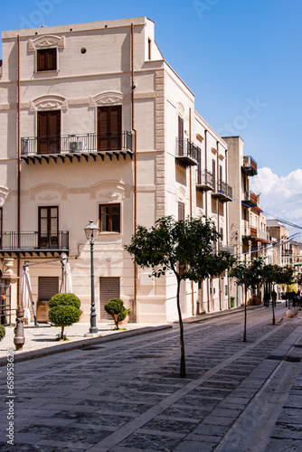 Old Town Italy Sicily Town Castellammare del Golfo Street View Travel 