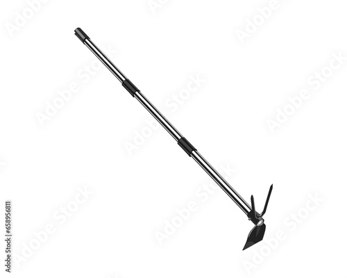 Vector of Hoe and Pitchfork Gardening Tool Equipment isolated on white background. Vector illustration isolated. photo