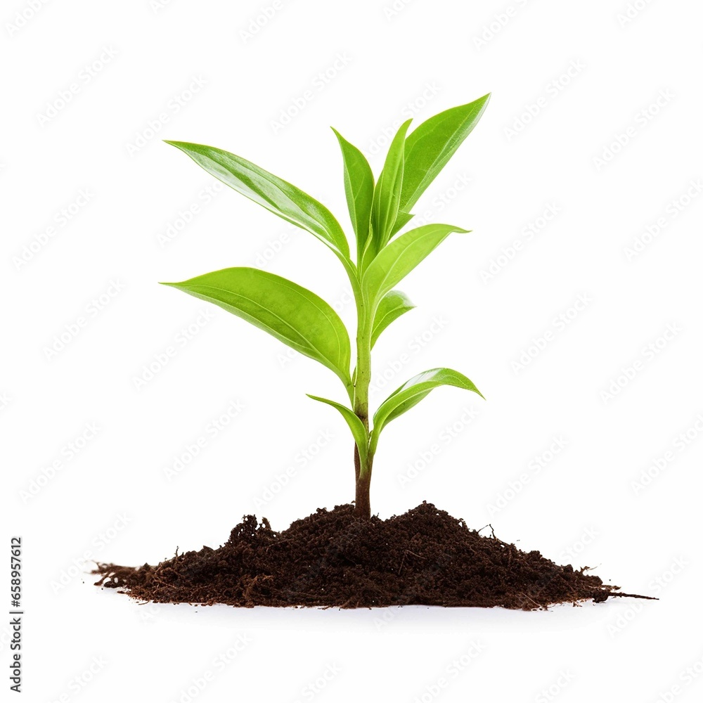 custom made wallpaper toronto digitalYoung green plant in soil isolated on white background