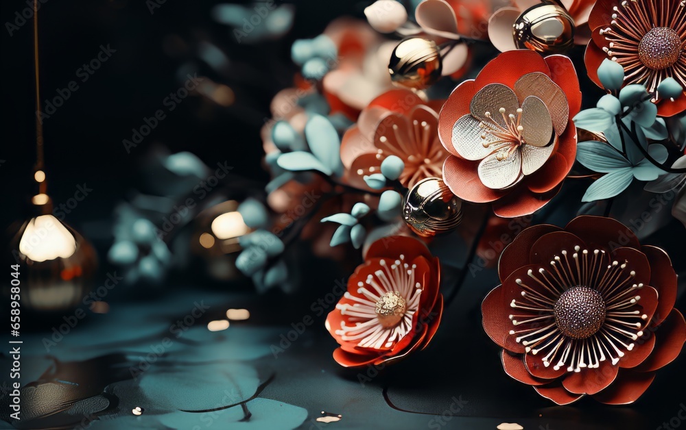 Chinese New Year flower decorations.