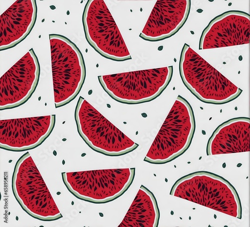 Juicy Delight: Vibrant Watermelon Pattern