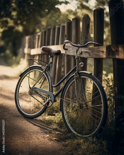 Pedals of Nostalgia Vintage Bike by Wooden Fence