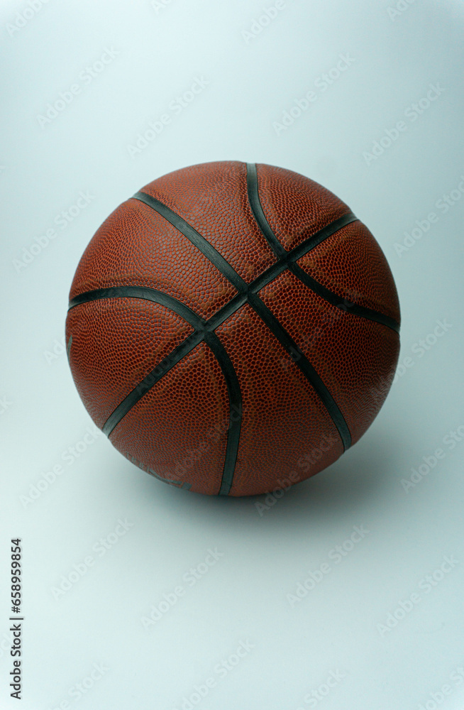 Fototapeta premium brown basketball ball on white background