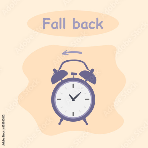 Fall back Alarm Watch translate of time Purple peach