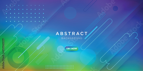 Abstract futuristic technology blurred summer blue liquid neon light colours background dynamic geometric shape website landing page or banner template modern style vector illustration. login form 