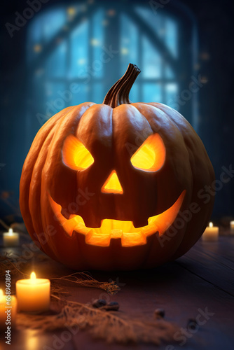 halloween pumpkin.Generative Ai