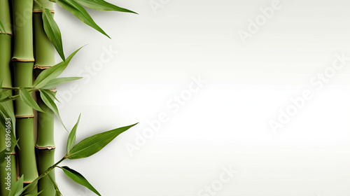 bamboo frame on white background