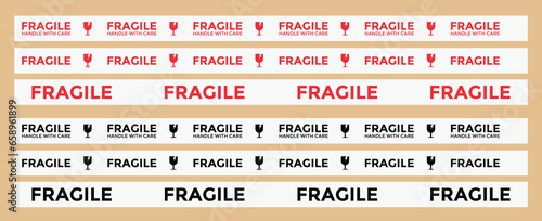 Fragile tape, Packing Box With Fragile Tape