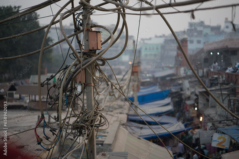 Unsafe electrical grid in India Unsafe electrical grid in India