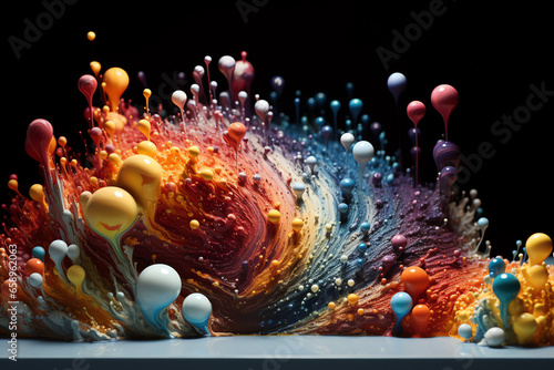 Hintergrund - Bunte Farben mit Blasen