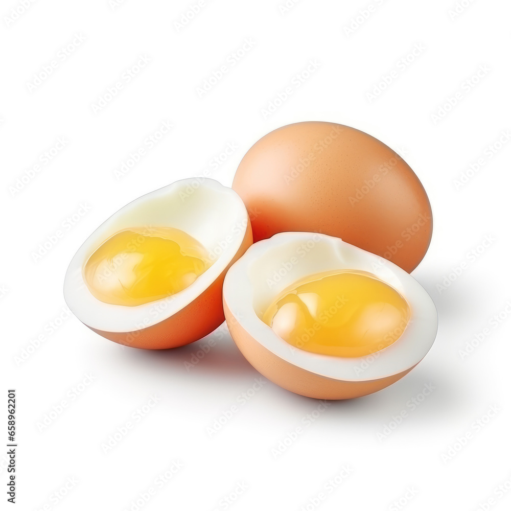 A boiled eggs isolated on a white background A boiled eggs isolated on a white background