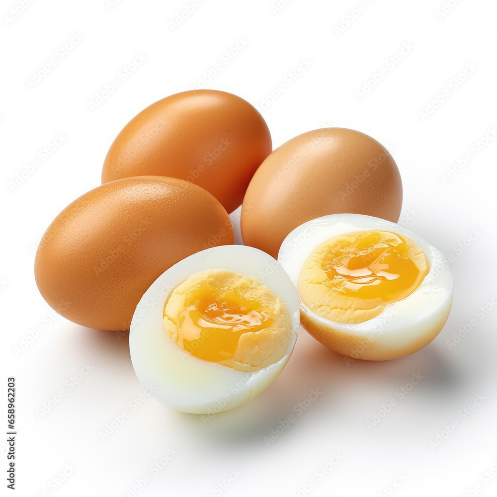 A boiled eggs isolated on a white background A boiled eggs isolated on a white background