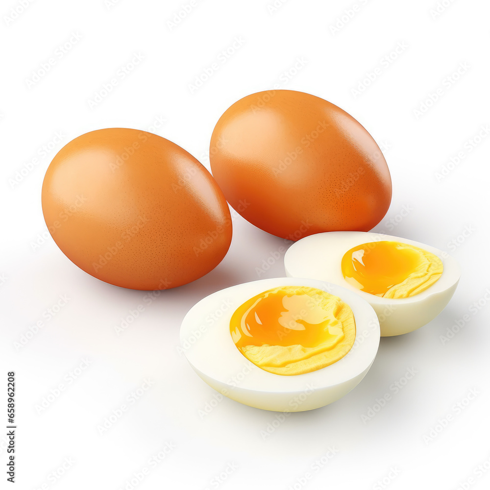 A boiled eggs isolated on a white background A boiled eggs isolated on a white background