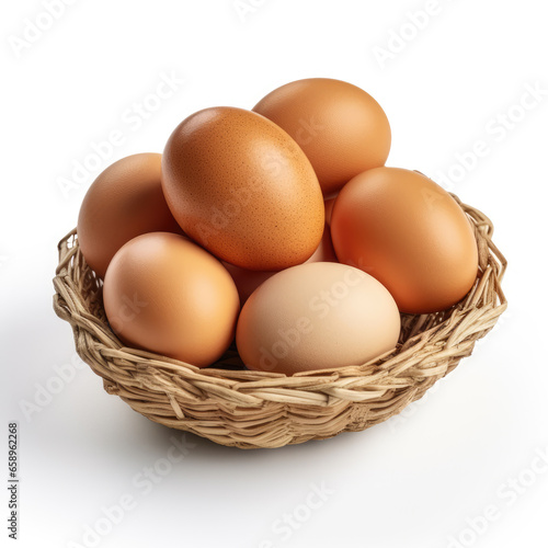 Wallpaper Mural A organic raw eggs isolated on a white background Torontodigital.ca