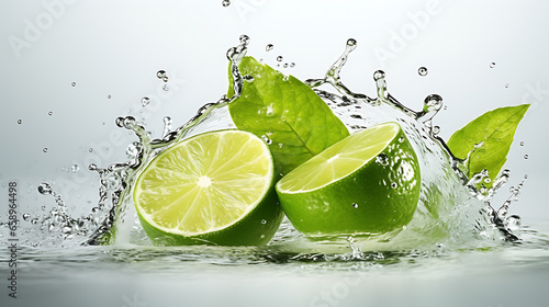 fresh lemon fruit on water
