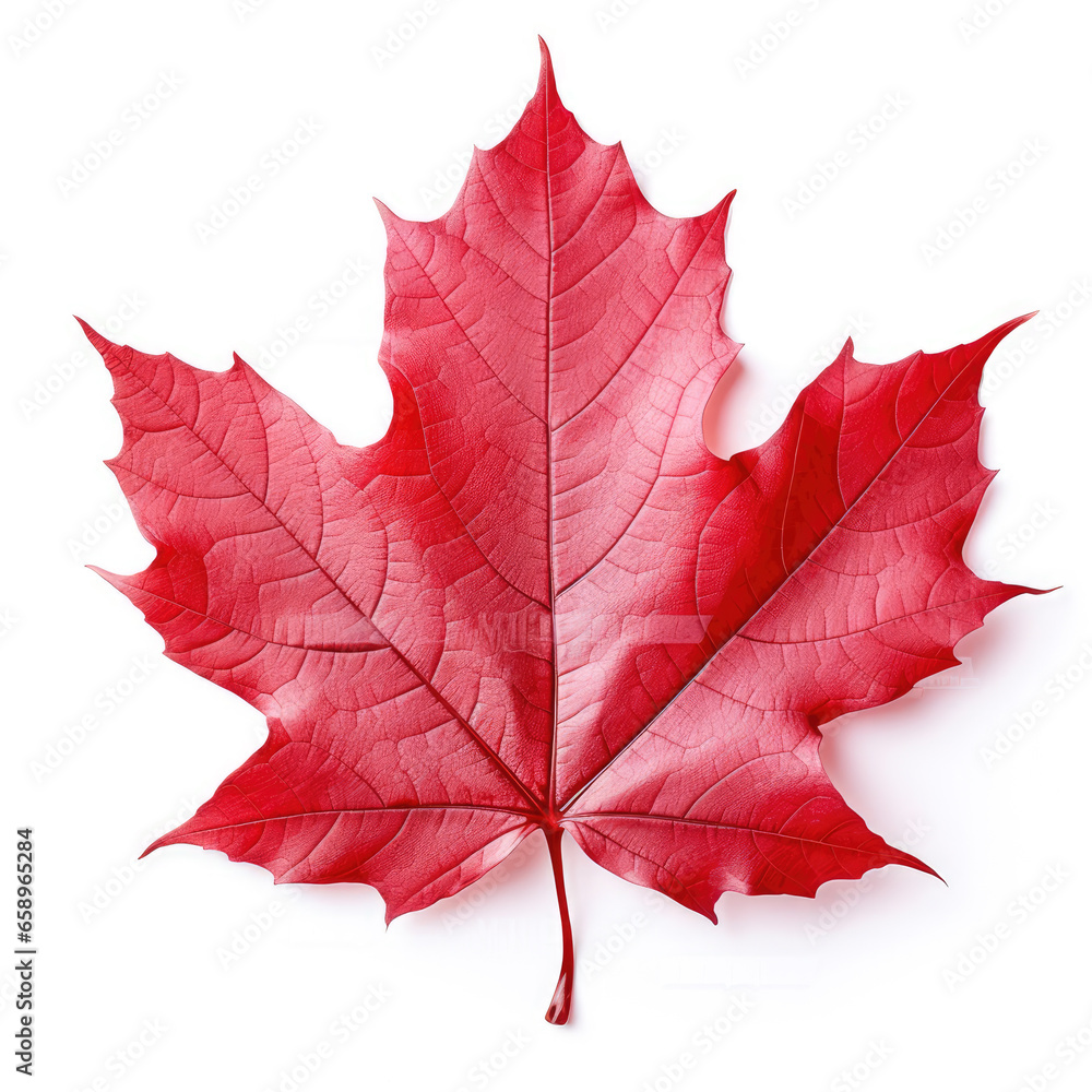 Obraz premium Maple leaf isolated on a white background