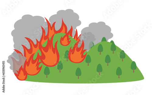 山火事のベクターイラスト