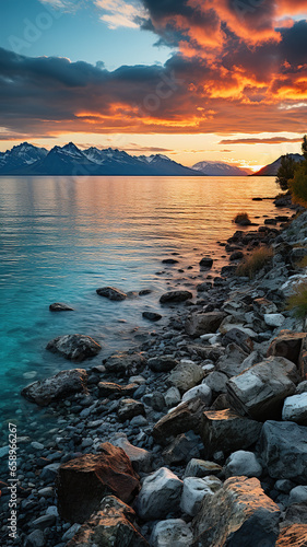 European outdoor lake stream flowing natural landscape